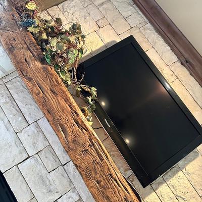 45" Samsung TV and greenery