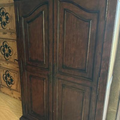 Tall Armoire with 6 drawers and shelves & Rugs