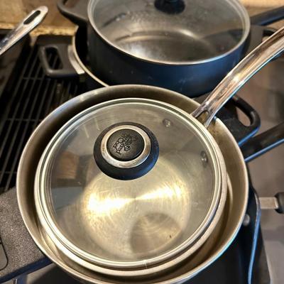Assortment of pots and pans, kitchen ware