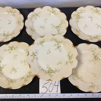 6 Vintage Haviland Limoges Salad Plates
