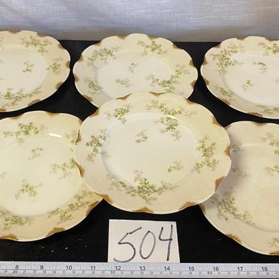 6 Vintage Haviland Limoges Salad Plates