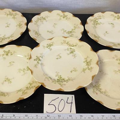 6 Vintage Haviland Limoges Salad Plates
