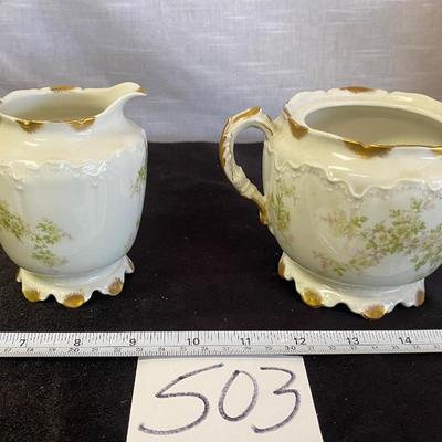 Vintage Haviland Limoges Cream and Sugar