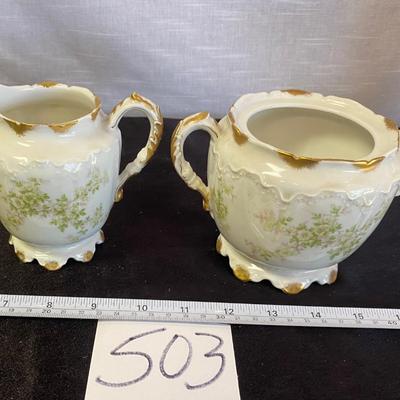 Vintage Haviland Limoges Cream and Sugar