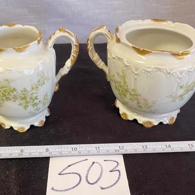 Vintage Haviland Limoges Cream and Sugar