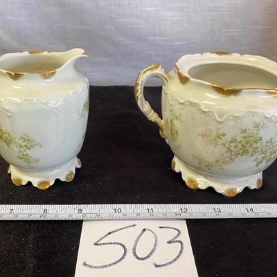 Vintage Haviland Limoges Cream and Sugar