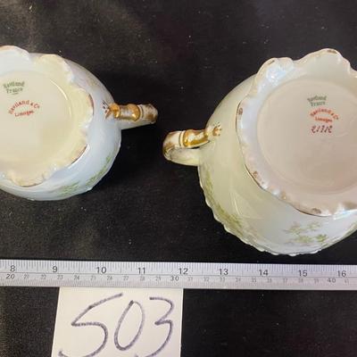 Vintage Haviland Limoges Cream and Sugar