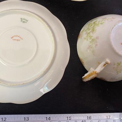 5 Vintage Haviland Limoges Cup and Saucers