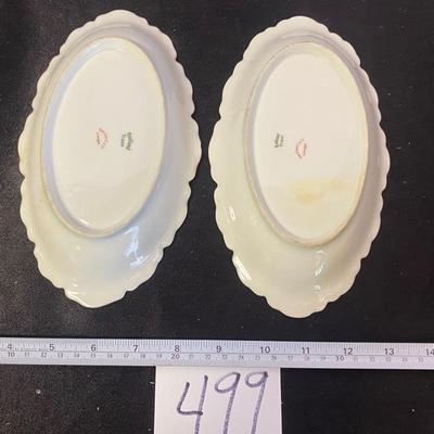 2 Vintage Haviland Limoges Small Oval Platters