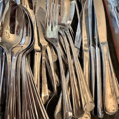 Pasta maker and Reed & Barton stainless utensils