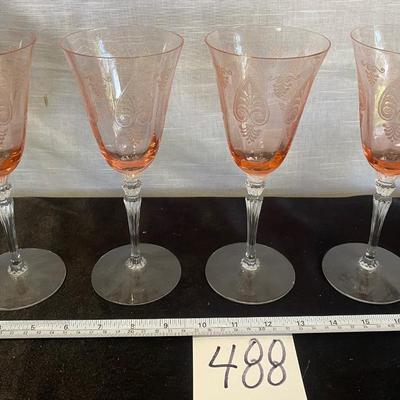Vintage Fostoria Pink Trojan Depression Glass