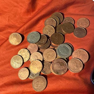 Lot of 40 Vintage world coins