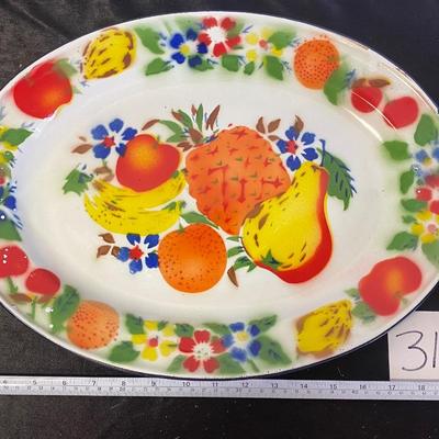 Big Graniteware Enamelware Platter