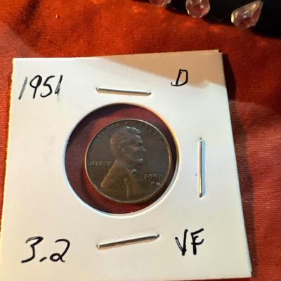 1951 D PENNY 3.2 VF