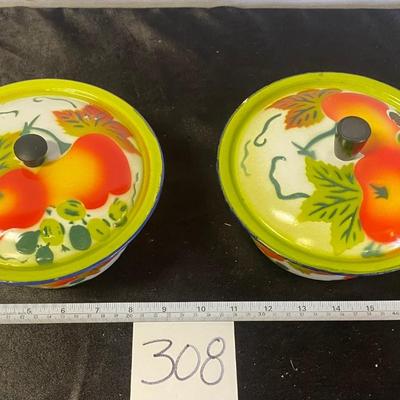 Graniteware Enamelware Covered Bowls