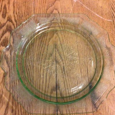 Uranium Green Glass Plate