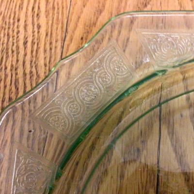 Uranium Green Glass Plate