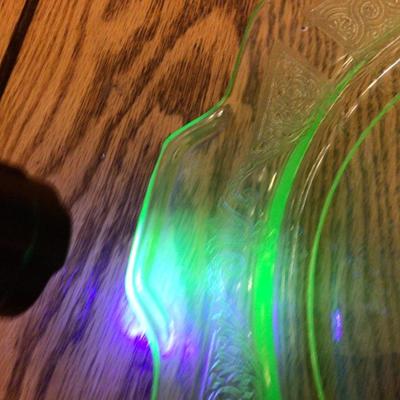 Uranium Green Glass Plate
