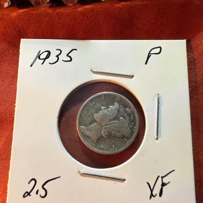 1935 P MERCURY DIME SILVER 2.5