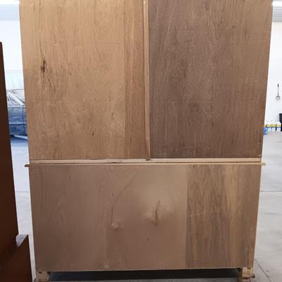 Beautiful Oak wood China cabinet with Lots of great storage! Two pieces