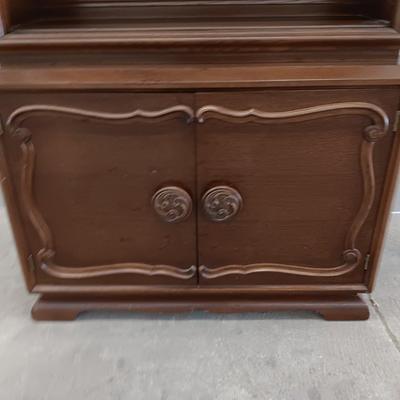 Antique Oak Bookcase / Display cabinet with under storage - MCM