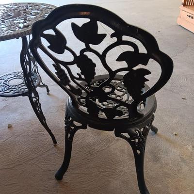 3 Piece Bistro Set, Outdoor Patio Set, Anti-Rust Cast Aluminum Bistro Table Set