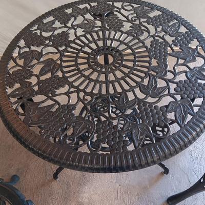 3 Piece Bistro Set, Outdoor Patio Set, Anti-Rust Cast Aluminum Bistro Table Set