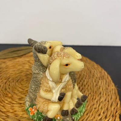 White Milk Glass Nesting Hen Dishes, Black Nesting Hen and Cute little trinket box sheep!
