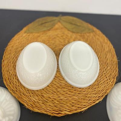 White Milk Glass Nesting Hen Dishes, Black Nesting Hen and Cute little trinket box sheep!