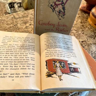 Set of 4 Antique Cowboy Sam books
