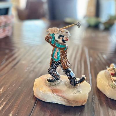 Ron Lee collector golf clown figurine