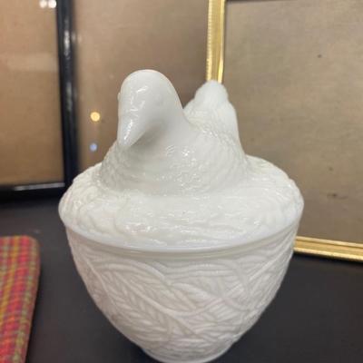 AVON Finch Covered Dish and Other Home Decor
