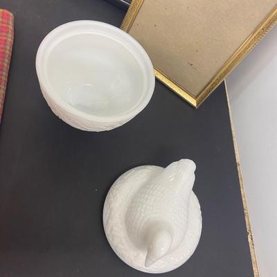 AVON Finch Covered Dish and Other Home Decor