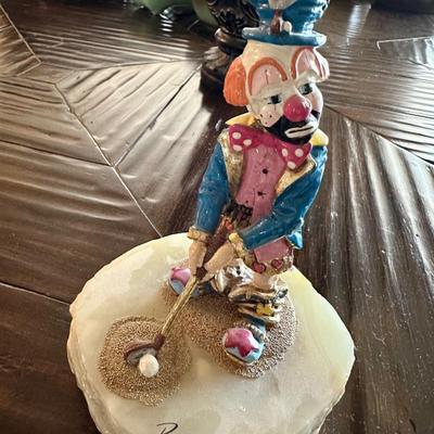 Ron Lee golf clown figurine