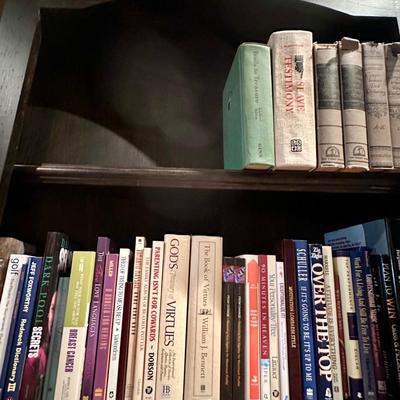 Books on 2 shelves