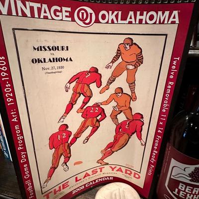 OU books and memorabilia Vintage calendar, OU mug, OU Christmas Tree