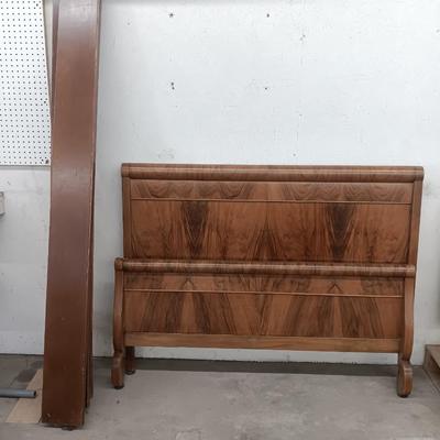 Antique Bed frame - Queen sized bed frame - Headboard Footboard and side rails