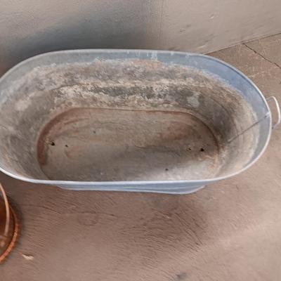 Antique Copper Coal / Ash Bucket with Galvanized tub
