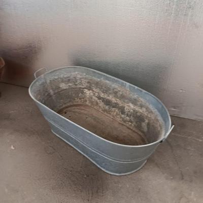 Antique Copper Coal / Ash Bucket with Galvanized tub