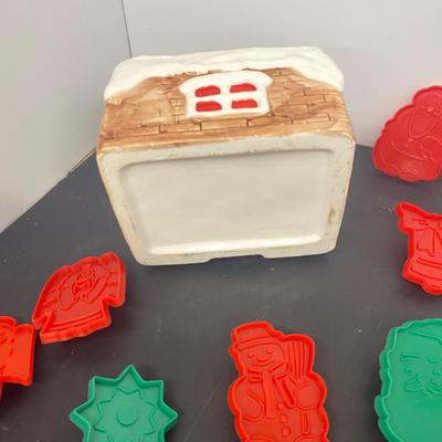 Christmas Cookie Jar, Candle and Cookie Cutters!