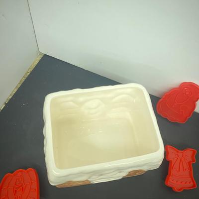 Christmas Cookie Jar, Candle and Cookie Cutters!