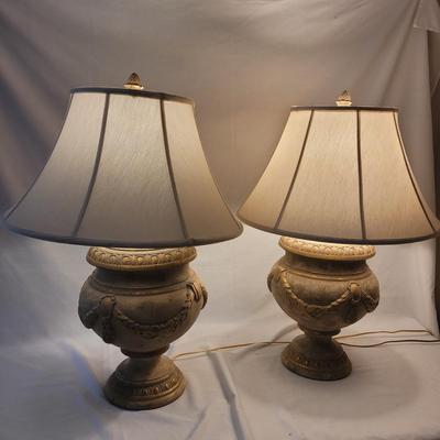 Pair of Greek Style Table Lamps (B1-CE)