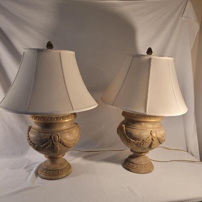 Pair of Greek Style Table Lamps (B1-CE)