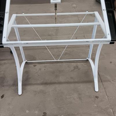 Metal framed glass topped Artist's desk - Easel top Desk - lifts and slants!