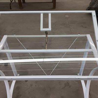 Metal framed glass topped Artist's desk - Easel top Desk - lifts and slants!