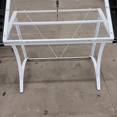 Metal framed glass topped Artist's desk - Easel top Desk - lifts and slants!