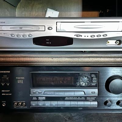 Onkyo Receiver and Emerson VHS