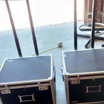 Two Vaultz Locking Mobile Wheelie Chest, Letter/Legal - Black
