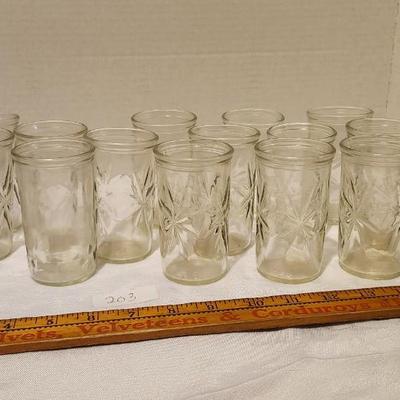 Vintage Jelly Juice Glasses Atomic Starburst
