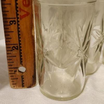 Vintage Jelly Juice Glasses Atomic Starburst